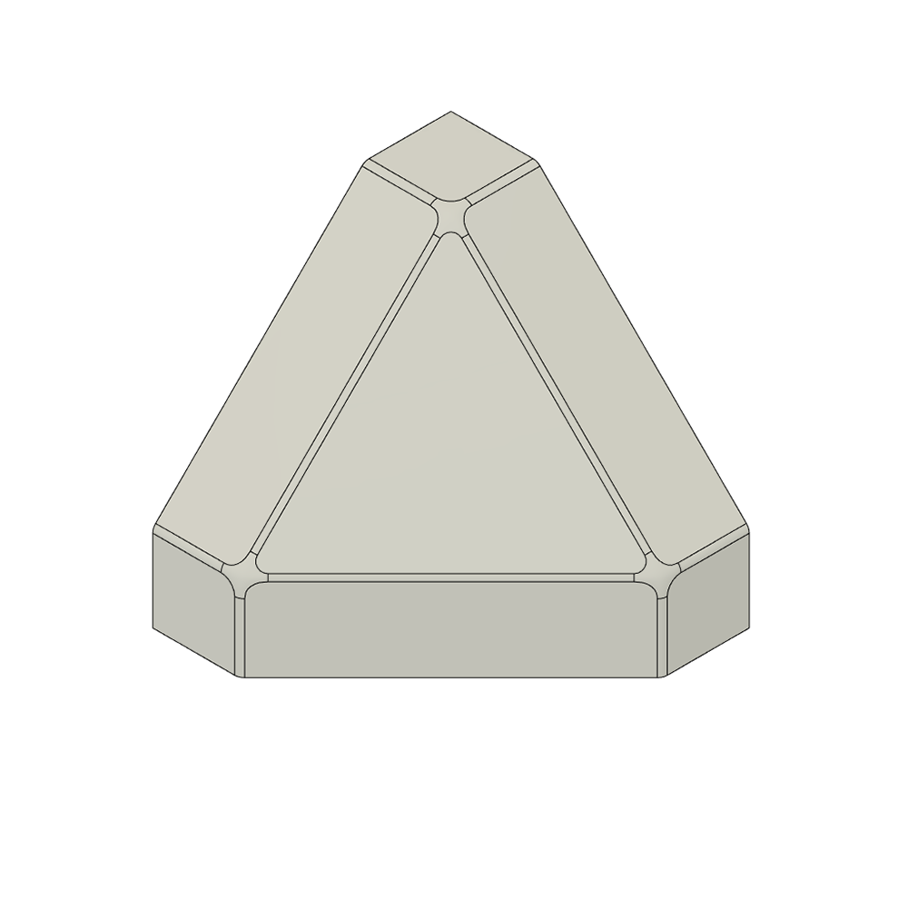 60-280-2 MODULAR SOLUTIONS PART<br>END CAP FOR 3-WAY BODY CONNECTION, ANGULAR, GRAY, USED WITH 40-010-1